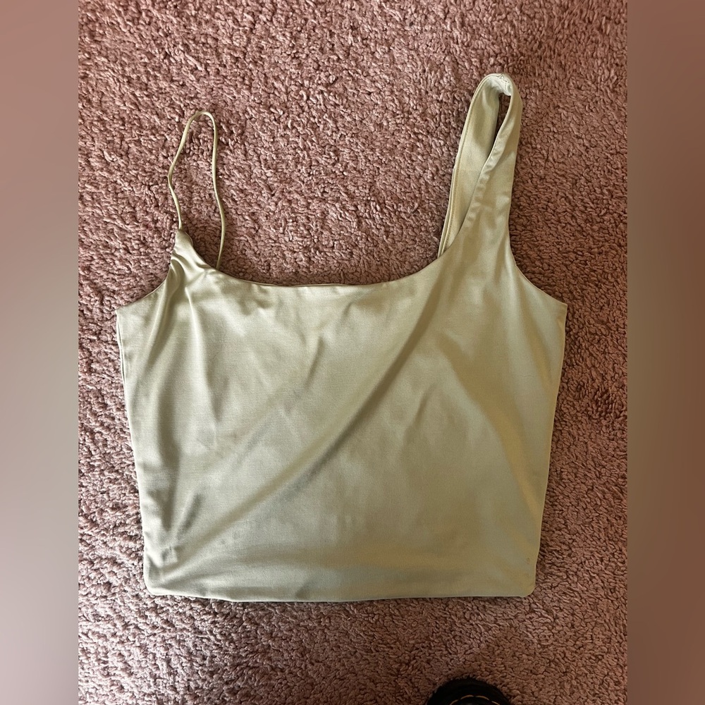 Elegant Olive Green Women's Crop Top